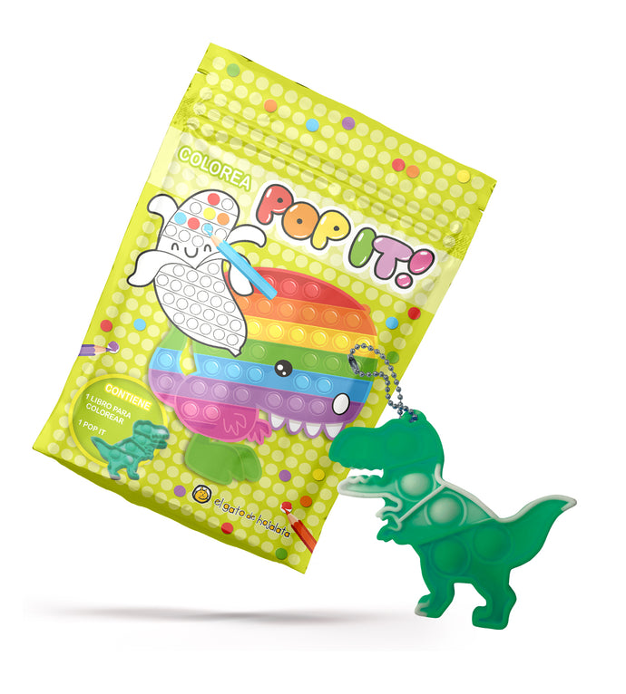 Colorea Pop It: Dinosaurio